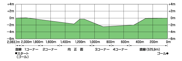 コース断面図 東京芝1400m